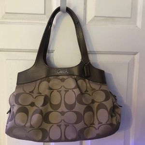 Coach Signature Sateen 3-Pocket Shoulder Bag